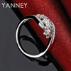 925 Sterling Silver Flower Ring with Zircon Stone
