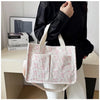 Strawberry Bowknot Canvas Tote Bag