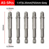 Hex Shank Socket Adapter Set for Power Drills (1/4, 3/8, 1/2 Inch)