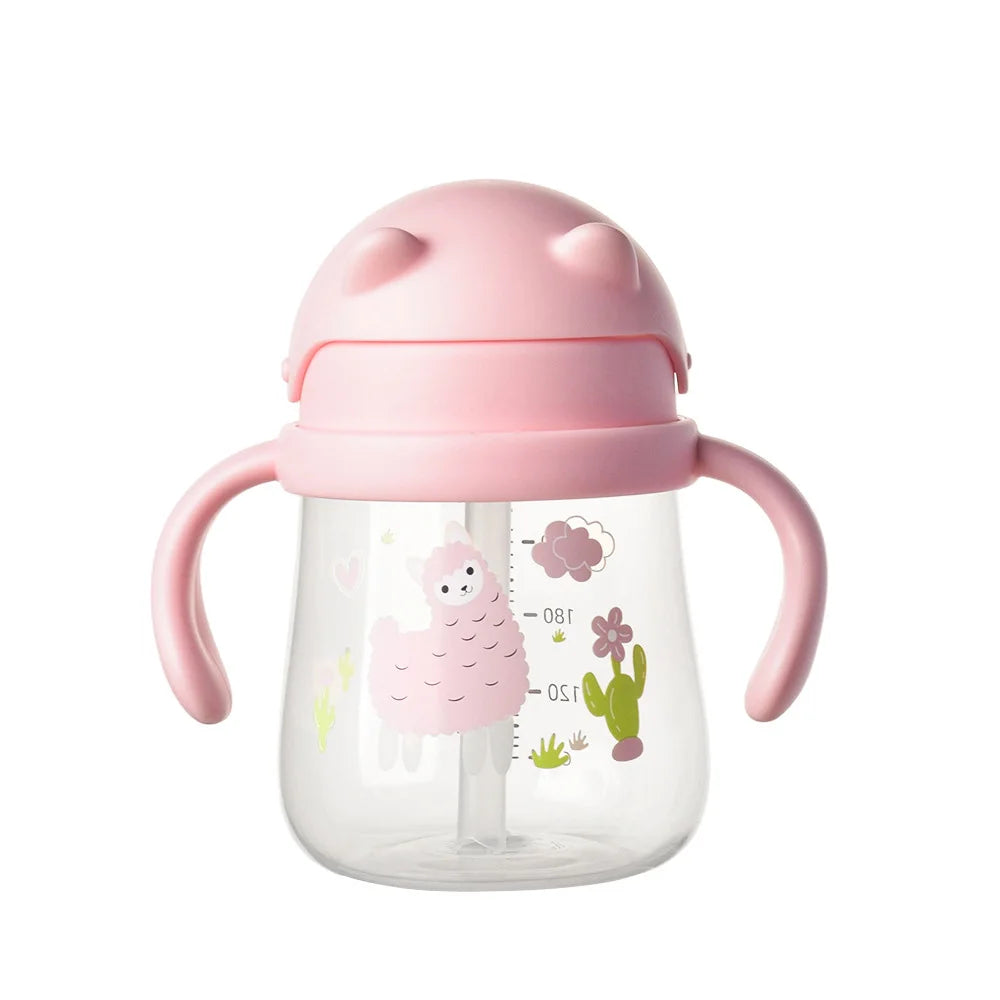 Baby Training Cup with Straw and Easy-Grip Handles