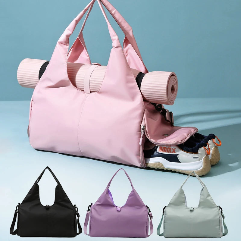 Versatile Yoga Mat Carry Bag with Shoe Pocket