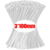 A bundle of nylon self-locking cable ties measuring 3x100mm.