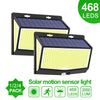 A pair of solar motion sensor lights with yellow LED illumination and a 2000 lumen output.