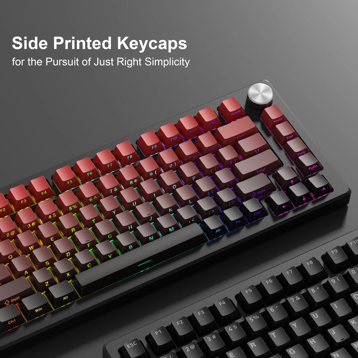 Side-Printed Gradient PBT Keycap Set for Mechanical Keyboards