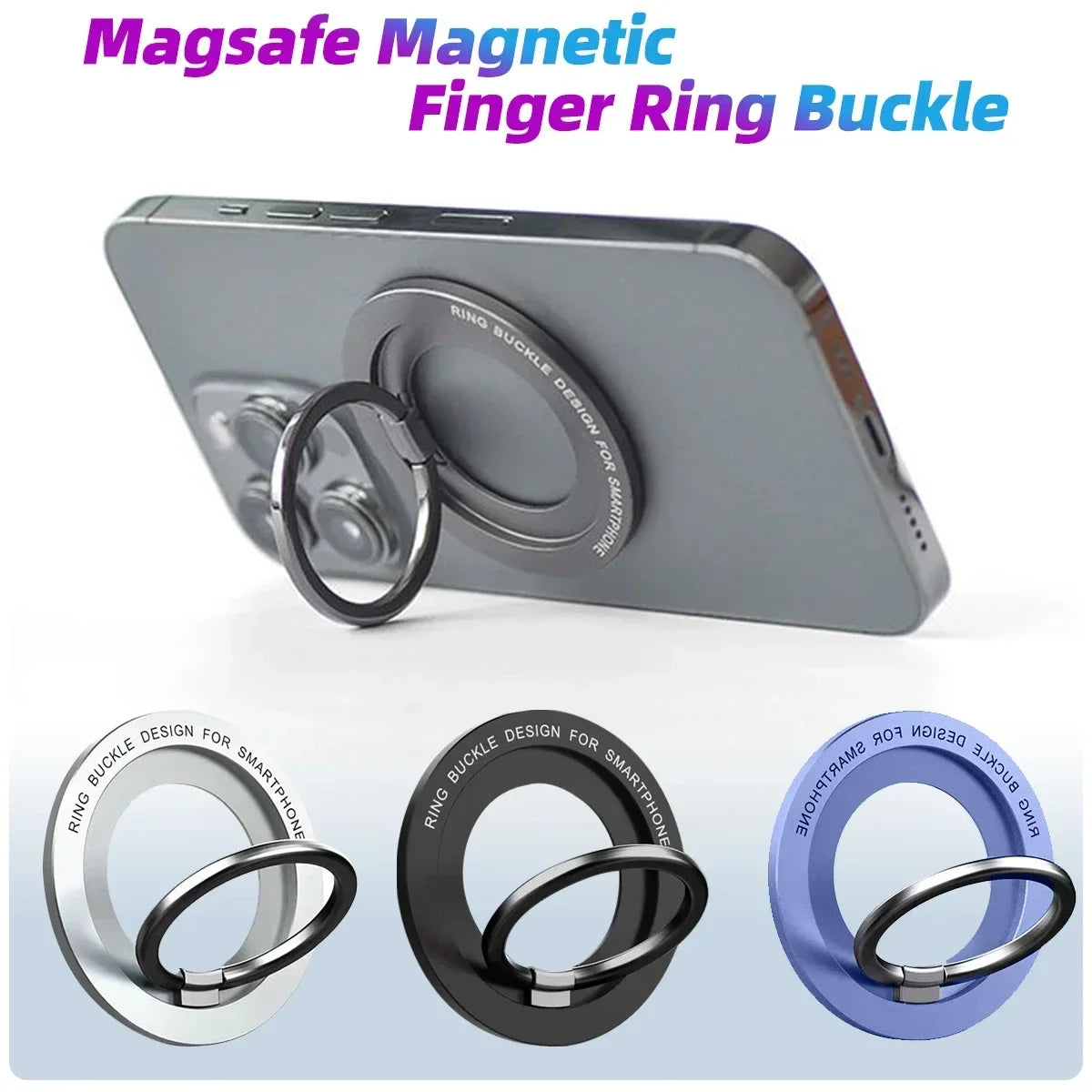 MagSafe magnetic finger ring buckle accessory for smartphone