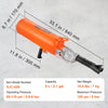 Orange handheld air blaster for tire bead seating with a 8 liter capacity and 120 psi maximum pressure
