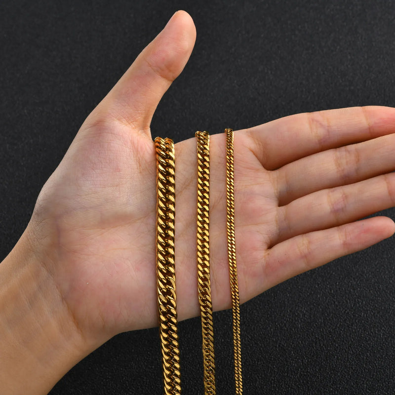 Men's Stainless Steel Cuban Link Chain Necklace