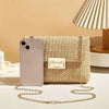 Bohemian Woven Crossbody Bag with Chain Strap