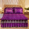 Lace Bed Skirt Set with Matching Pillowcases