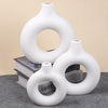 Donut-Shaped Decorative Plastic Vase for Home & Office