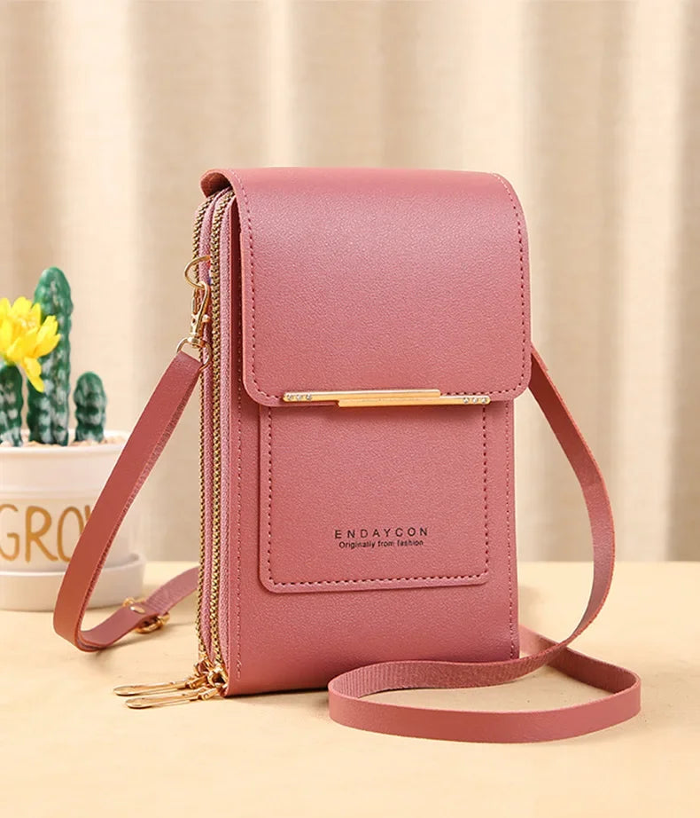 Women's Crossbody Wallet Bag with Touchscreen Phone Pocket