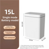 15L Touchless Sensor Trash Can with Automatic Lid