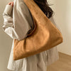 Retro Suede Shoulder Bag with Large Capacity