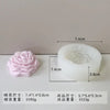White silicone mold shaped like a rose peony for crafting candles, soap, and baking