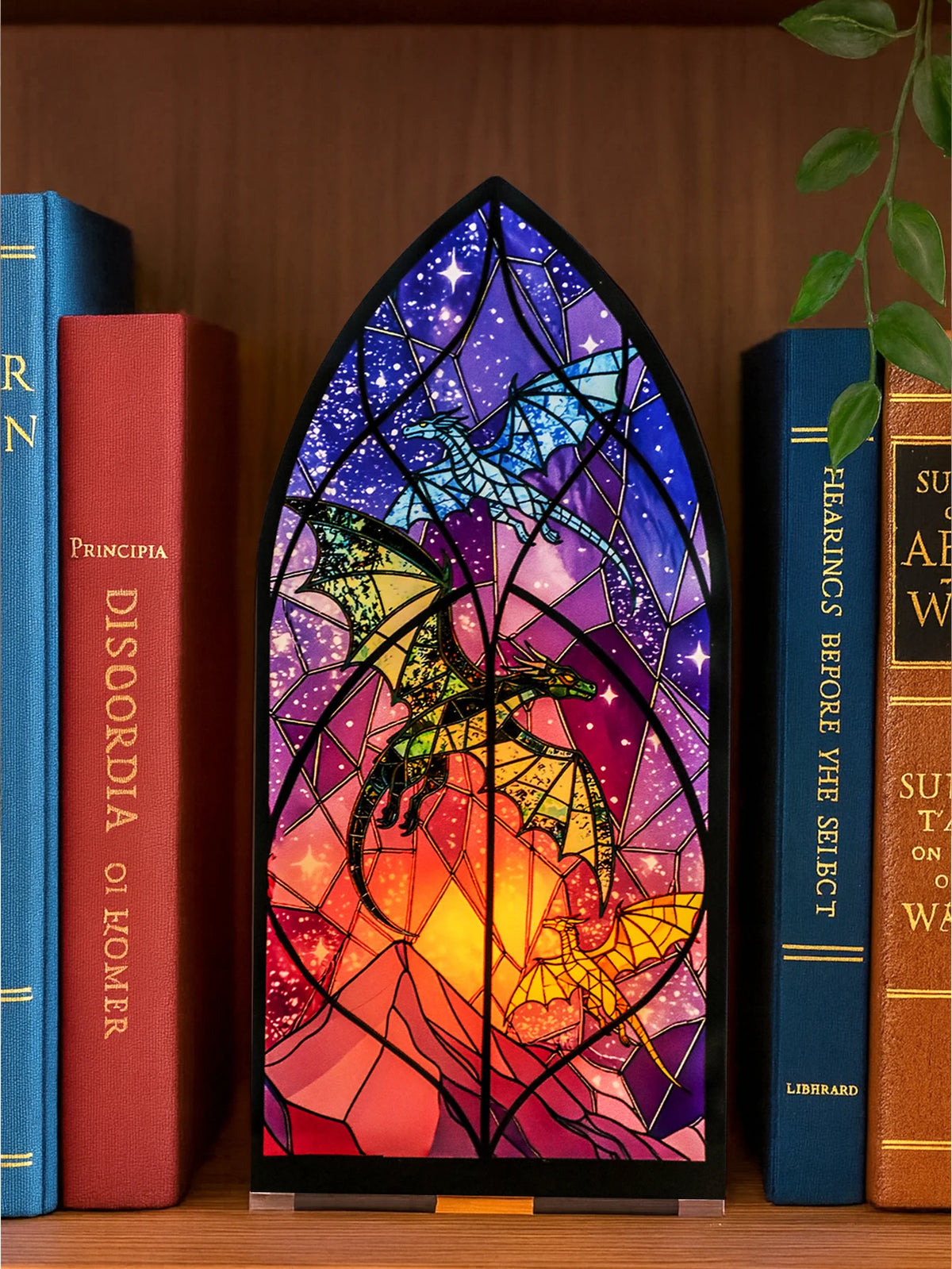 Acrylic Rose Gothic Arch Bookend for Bookshelf Decor