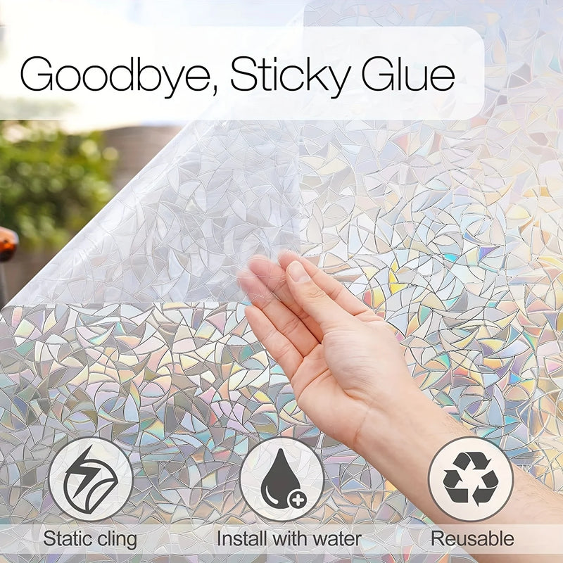 3D Rainbow Window Privacy Film