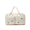 Charming Bear Embroidery Diaper Bag for Modern Parents