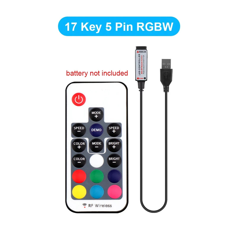 USB RGB LED Strip Controller with Remote