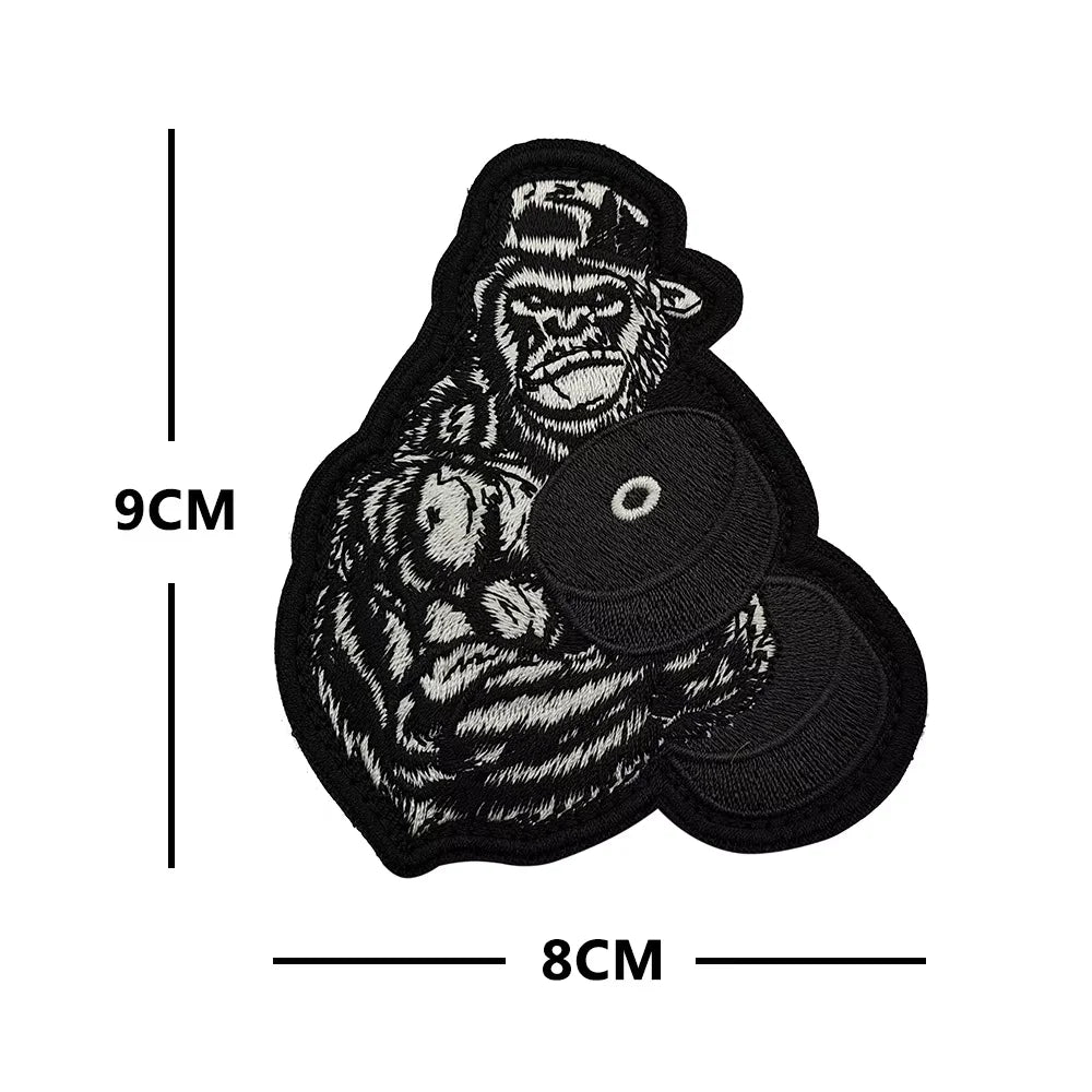 No Pain No Gain Tactical Embroidered Patch with Hook Backing