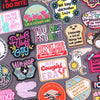 Encouraging Embroidery Iron-On Patches for Clothing and Accessories