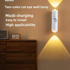 A white wall lamp illuminates a room, demonstrating intelligent human body sensor and two-color cat eye lighting.