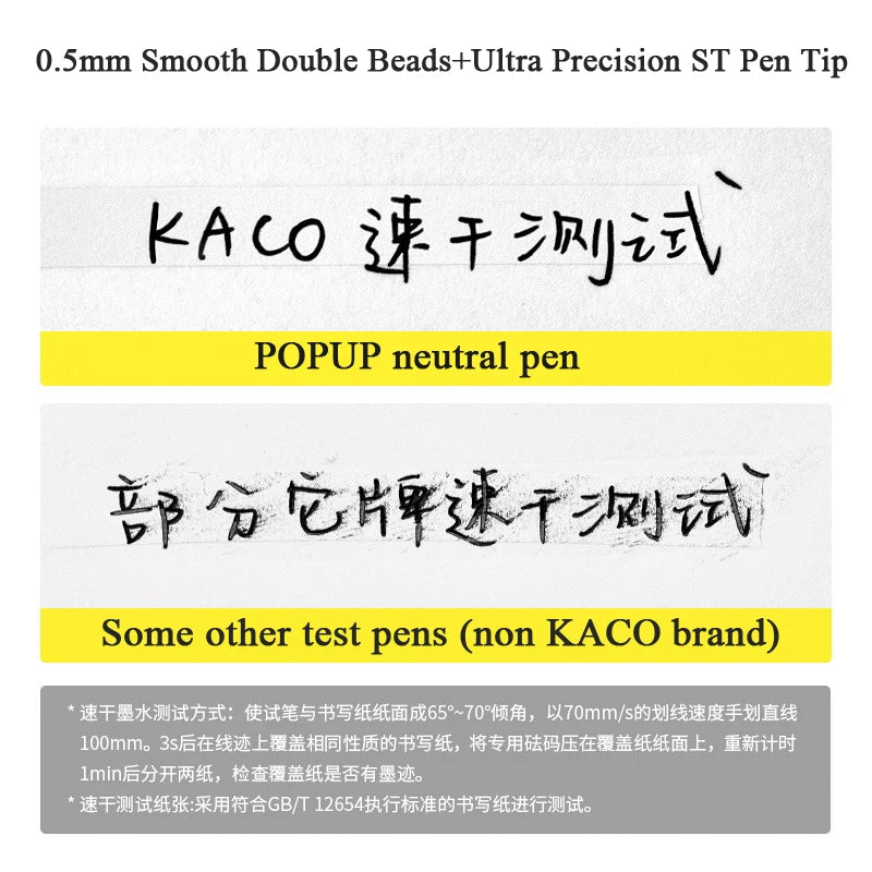 KACO POPUP Retractable Gel Pen – 0.5mm Smooth Writing, Quick-Dry Ink