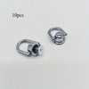 A set of 10 metal bag and phone case hardware kits with screws.