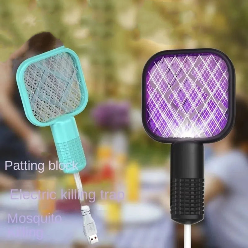 مضرب البعوض القابل للشحن عبر USB مع ضوء UV