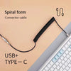 Retractable Coiled USB Cable for Mechanical Keyboards