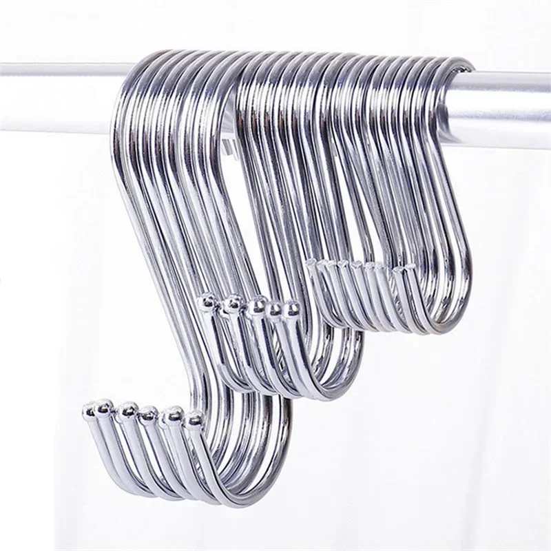Stainless Steel S Hooks for Kitchen, Bathroom & Organizing