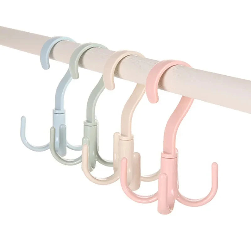 Rotatable 4-Hook Multi-Purpose Organizer Hook