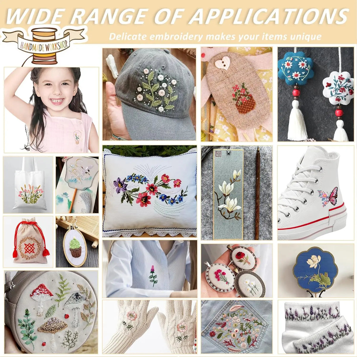 Pre-Printed Water-Soluble Embroidery Stabilizer Sheets with Floral & Letter Patterns