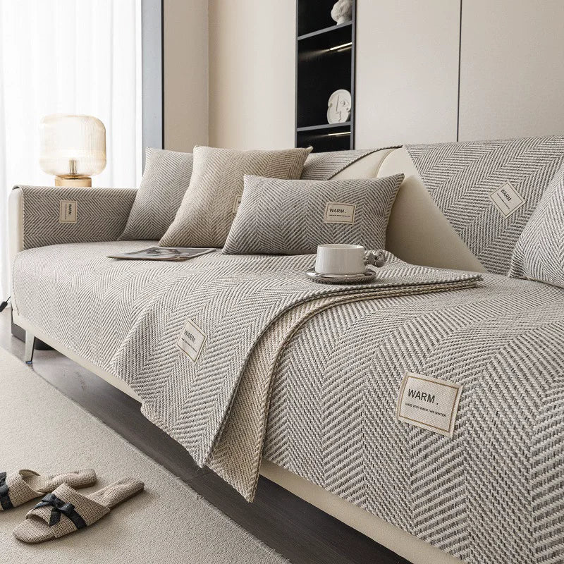 All-Season Waterproof Sofa Cover with Anti-Slip Backing