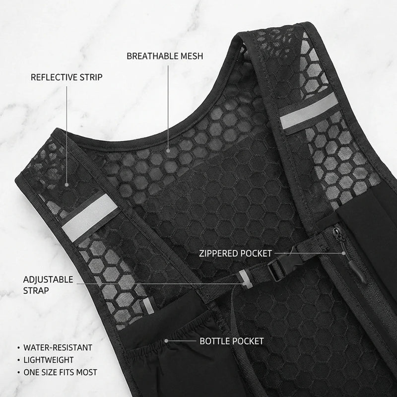 Gilet de Running Léger avec Poche d'Hydratation