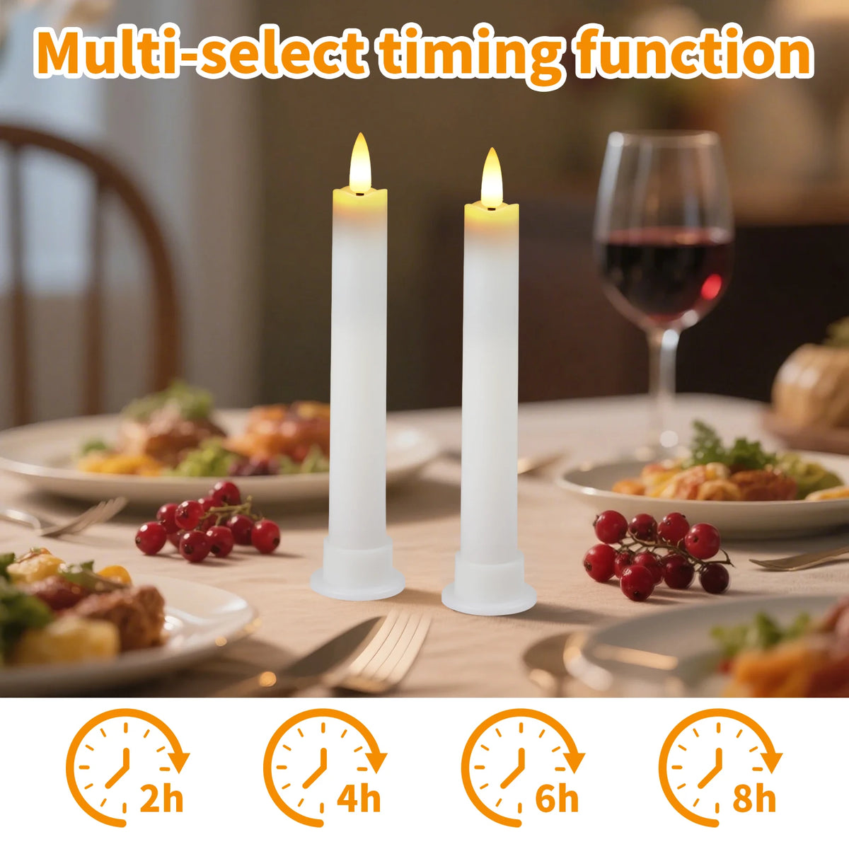 LED Flameless Taper Candles with Remote Control