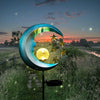 Luz Solar de Jardín con Silueta de Gato y Luna