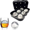 Silicone Ice Ball Maker - Large 3D Sphere & Cube Ice Mold