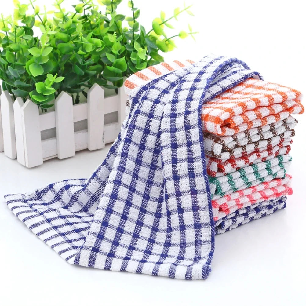 100% Cotton Kitchen Tea Towels – Absorbent & Lint-Free Dish Cloths (6-Pack)