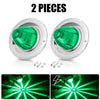 Two pieces of green watermelon LED marker and turn signal lights for vehicles