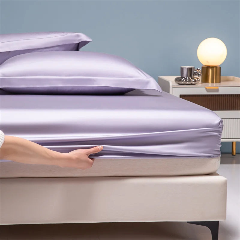 100% Bamboo Bed Sheet Set with Deep Pocket Fitted Sheet