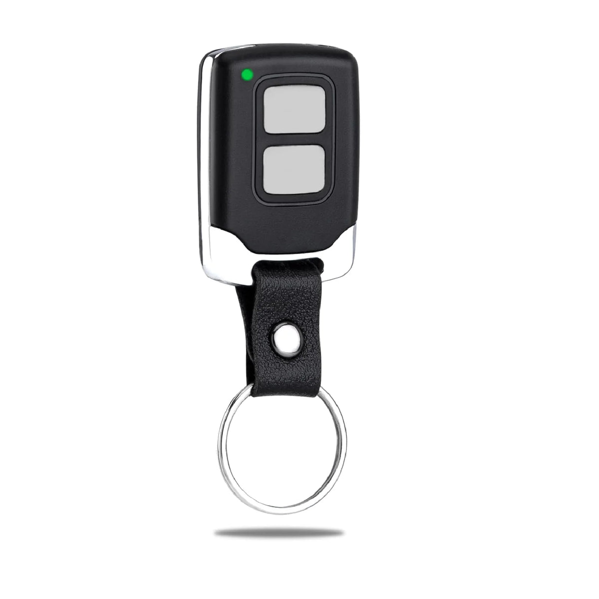 Black universal keychain garage door remote for LiftMaster and Craftsman systems