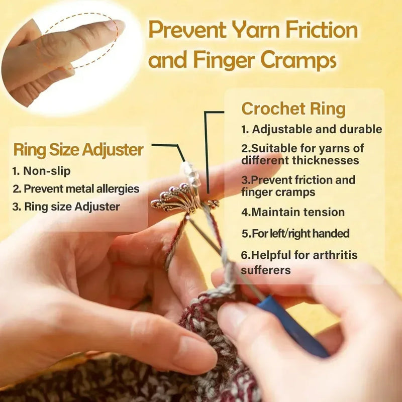Anillo Guía de Lana con Forma de Gato Ajustable