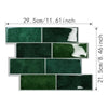 A rectangular set of dark green and white self-adhesive PVC tiles for wall decoration.