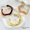 Irregular Wavy Resin Cuff Bangle Set