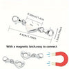 Silver heart-shaped magnetic clasp for connecting necklaces and bracelets