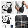 Bolso bandolera compacto de nylon con hebilla segura