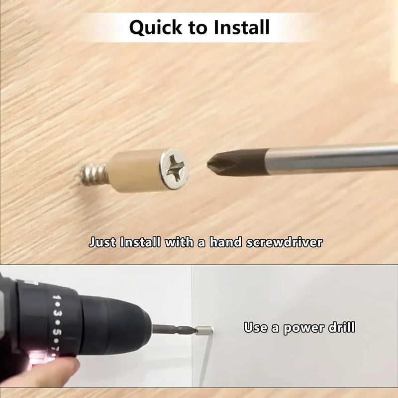 Self-Tapping Shelf Support Pins with Non-Slip Silicone Sleeves