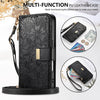 Leather Crossbody Phone Wallet Case with Card Slots & Wrist Strap