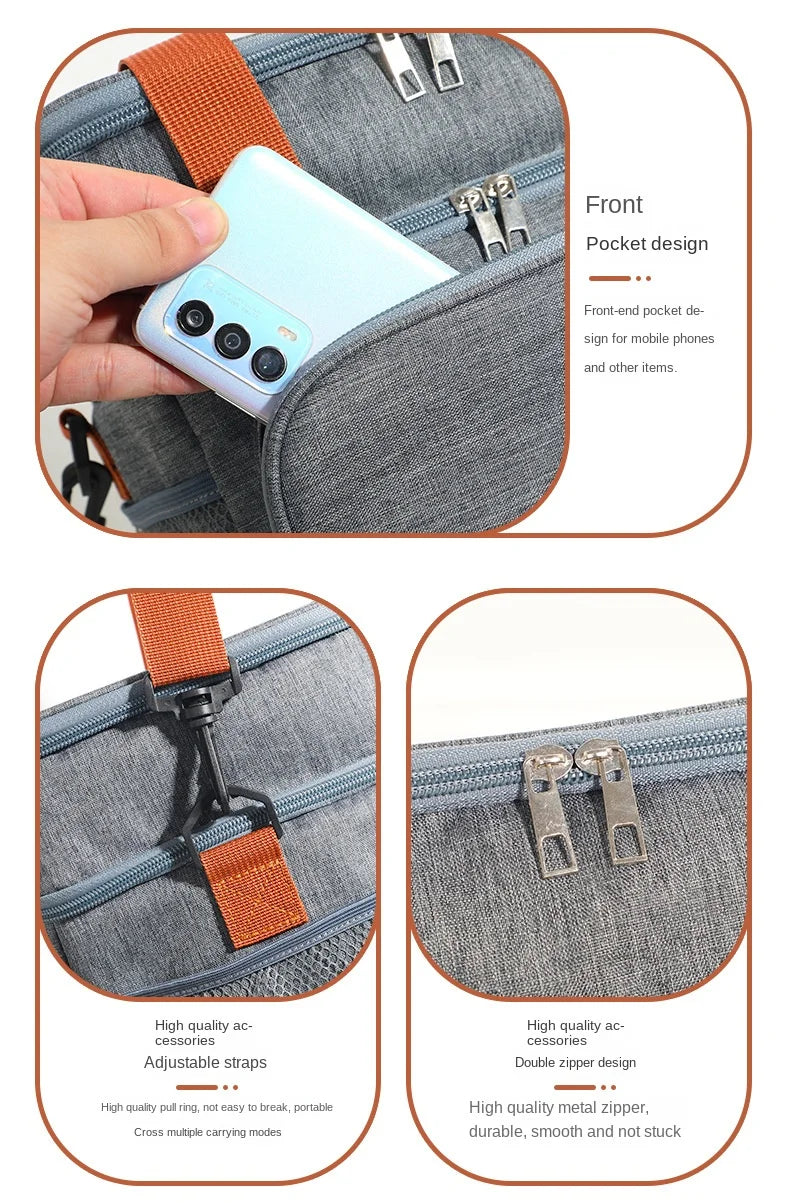 Insulated Double-Decker Lunch Bag with Leakproof Lining