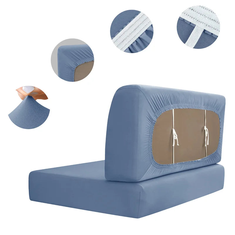 Stretchable RV Dinette Cushion Cover Set - 2 Piece Bench & Backrest Protector